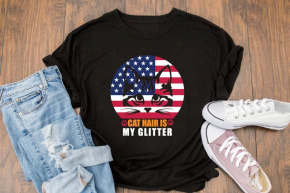 Cat Hair is My Glitter T-shirt Design