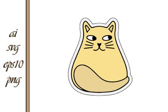 Doodle Cat Clipart Hand Drawn Sticker Review