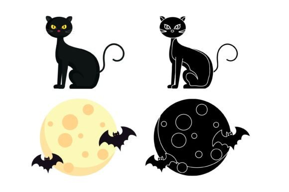 Halloween Moon Cat Solid Bundle Review