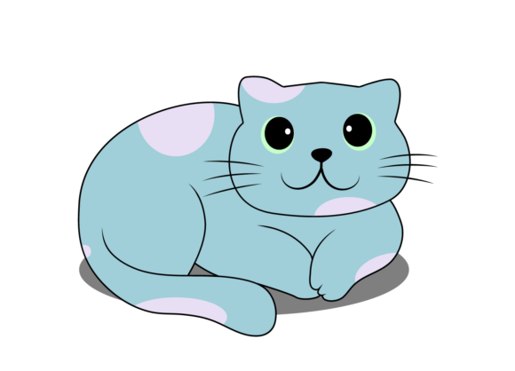 Hand Drawn Cartoon Cute Cat Sitting Review