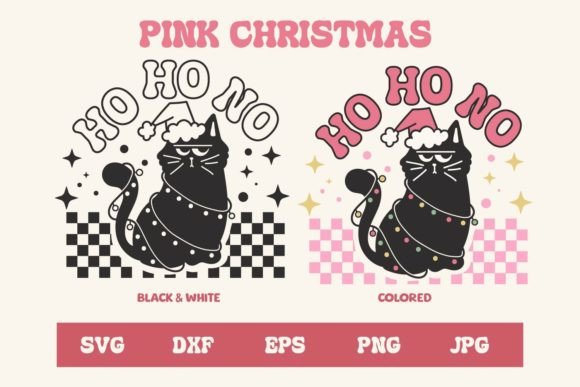 Pink Christmas, Ho Ho No Cat Svg Review