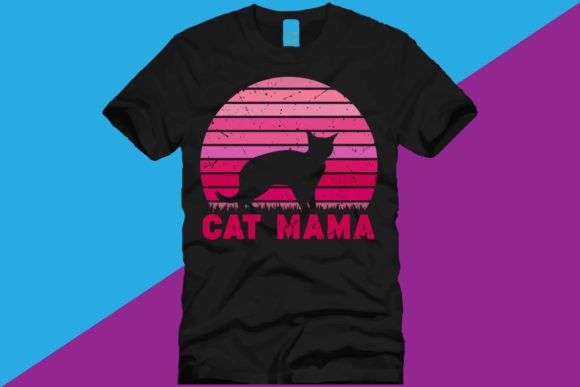 Vintage Cat Mama T Shirt Design Review